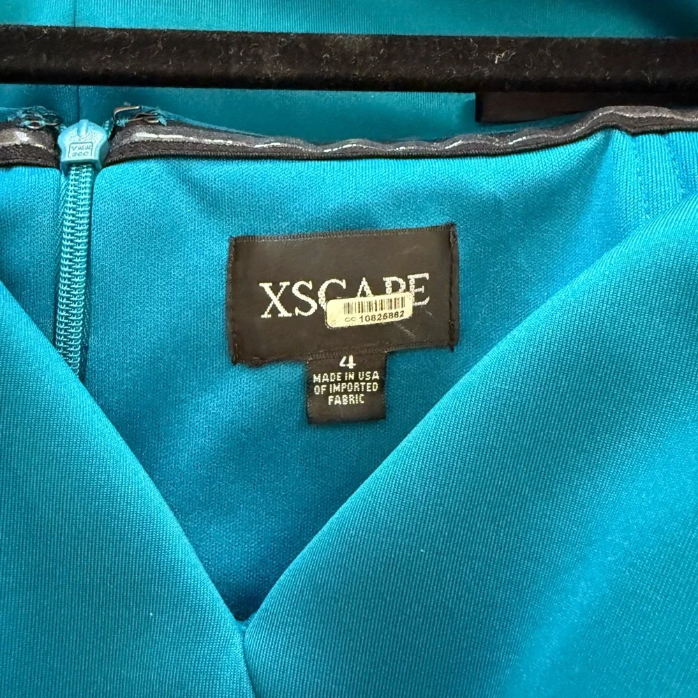 Xscape Teal Ruffle Gown - Picture 2 of 4